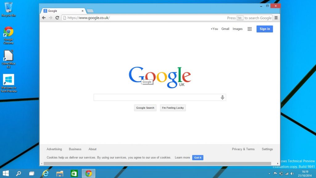 Windows 7 Chrome