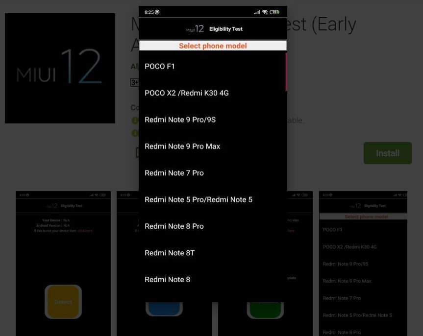 MIUI 12 Eligibility Test