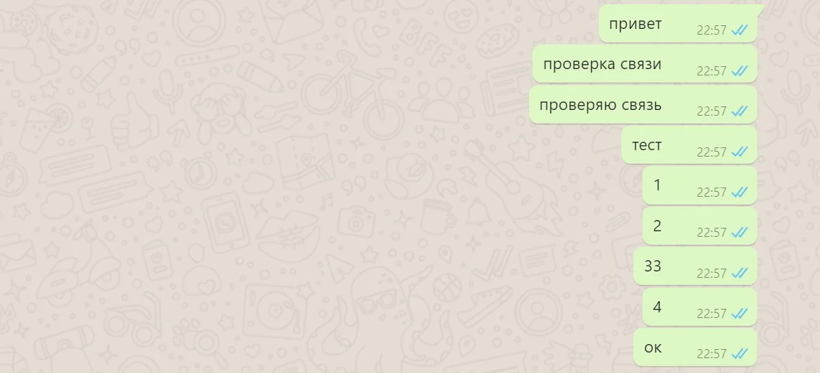 WhatsApp тест