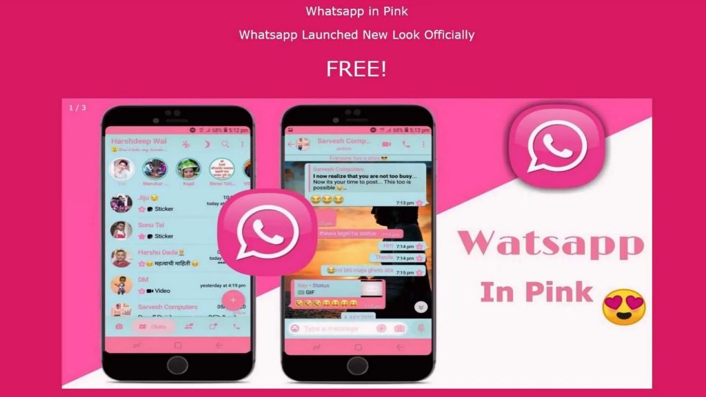 WhatsApp Pink