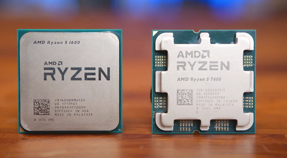 AMD Ryzen 5 1600 порівняли Ryzen 5 7600