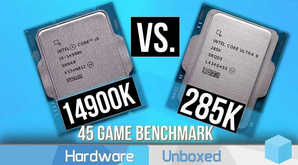 Intel Core Ultra 9 285K порівняли з i9-14900K