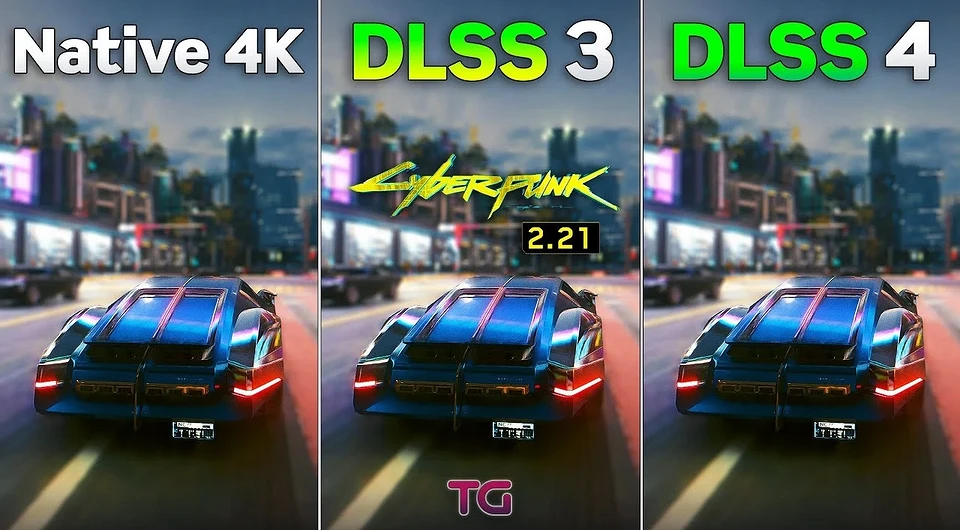 DLSS 3 vs DLSS 4 у Cyberpunk 2077